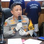 Kapolres Berau AKBP Steyven Jonly Manopo saat jumpa pers pengungkapan kasus Narkoba.(Istimewa)