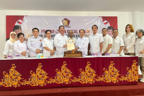 Martinus Jeno Huvang, Kepala Kantor Gerindra Dewan Pimpinan Cabang (DPC) Mahakam Ulu mendaftarkan Bonifasius sebagai Wakil Gubernur Kaltim di DPD Gerindra Kaltim