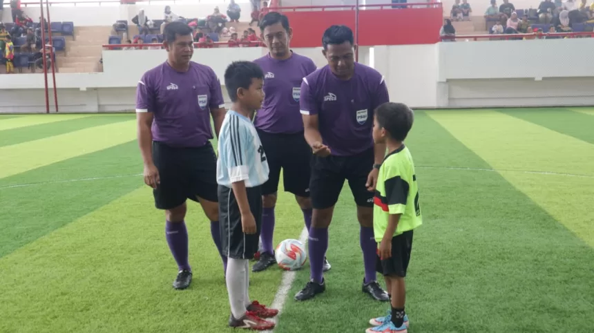 Pertandingan mini soccer yang diadakan Dispora Kukar (Foto: Sekala)