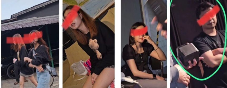 Beberapa remaja yang tertangkap melakukan pesta narkoba