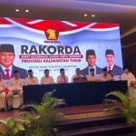 Konferensi pers hasil rakorda Partai Gerindra Kaltim