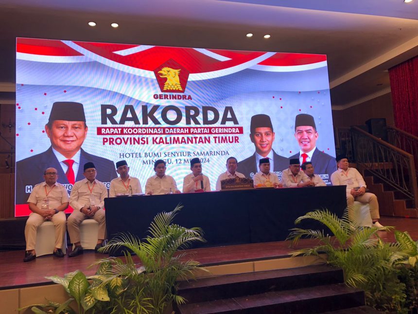 Konferensi pers hasil rakorda Partai Gerindra Kaltim