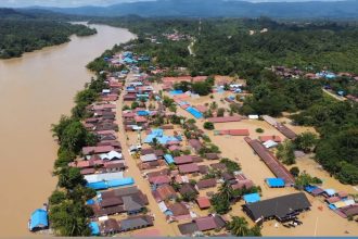 Situasi banjir di Kabupaten Mahakam Ulu (Foto: Ist)