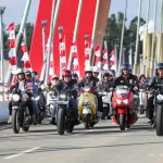 Presiden RI, Joko Widodo menjajal Jembatan Pulau Balang bersama para influencer