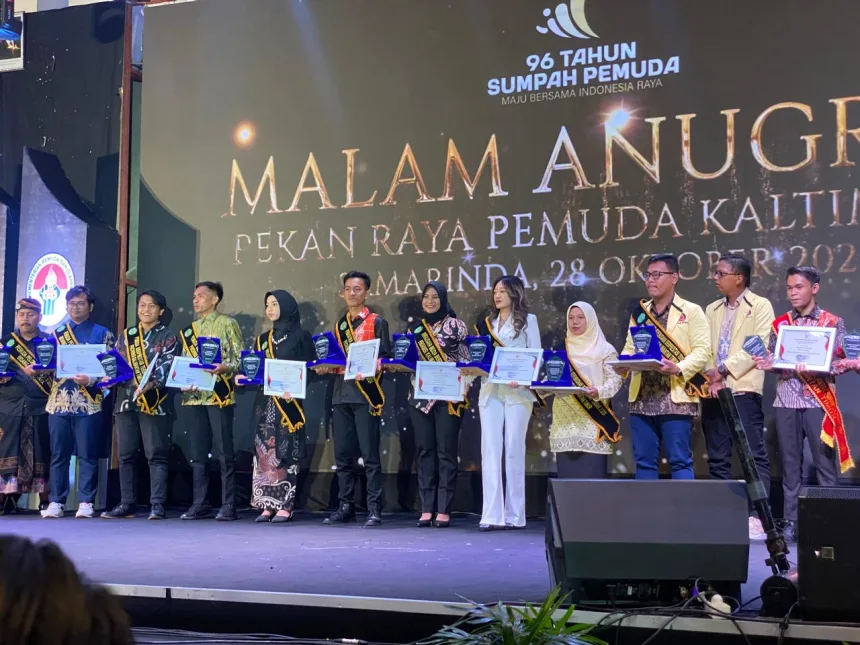 Dinas Pemuda dan Olahraga (Dispora) Kalimantan Timur (Kaltim) menggelar malam anugerah, Pekan Raya pemuda Kaltim, pada Senin (28/10/2024) malam.