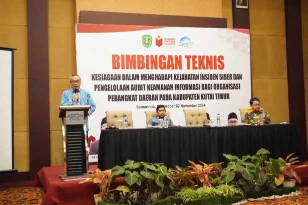 Suasana Bimtek bertajuk “Kesiagaan dalam Menghadapi Kejahatan Insiden Siber dan Pengelolaan Audit Keamanan Informasi bagi Perangkat Daerah".