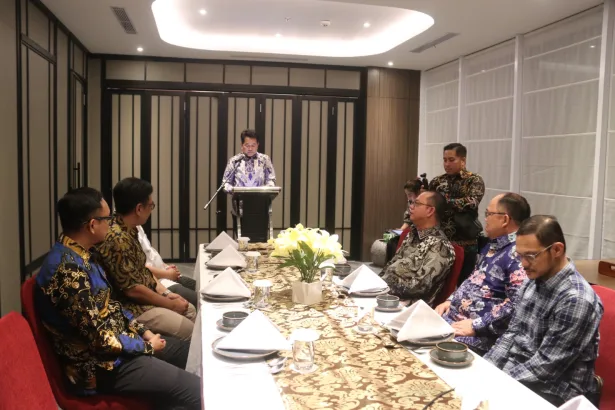 Suasana acara lepas sambut Pimpinan Cabang Bankaltimtara Ujoh Bilang
