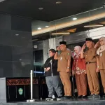 Pelepasan jenazah Awang Faroek Ishak (AFI) di halaman Kantor Gubernur Kaltim, Senin (23/12/2024).