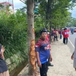 Lokasi Kecelakaan maut yang menewaskan tiga relawan GMS di tikungan Perum Vila Tamara, Jalan AW Sjahranie, Kelurahan Gunung Kelua, Samarinda Ulu, Senin (9/12/2024) malam.