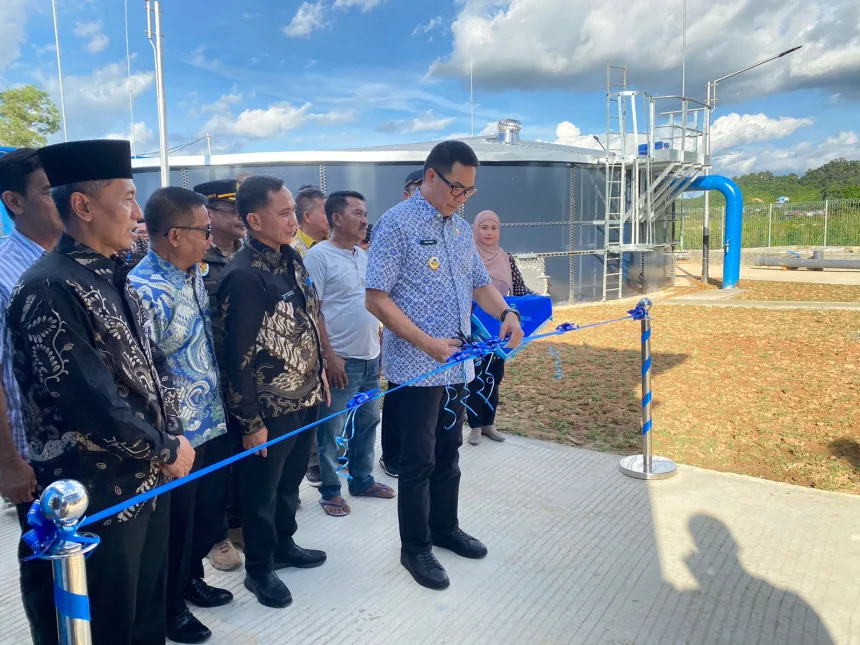 Peresmian Sistem Penyediaan Air Minum (SPAM) Instalasi Pengolahan Air (IPA) Bumi Sempaja berkapasitas 50 liter per detik