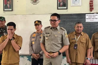 Uji Coba Program Makan Bergizi Gratis (MBG) di tiga sekolah di Kota Samarinda, Selasa (10/12/2024).