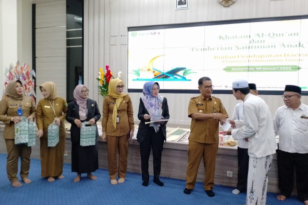 Pemprov Kaltim Bersama Bapenda Kaltim Gelar syukuran Atas Hasil Pendapatan Daerah, Senin (6/1/2024).