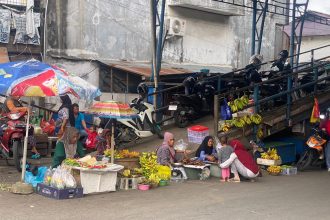 Suasana pasar Segiri Samarinda.