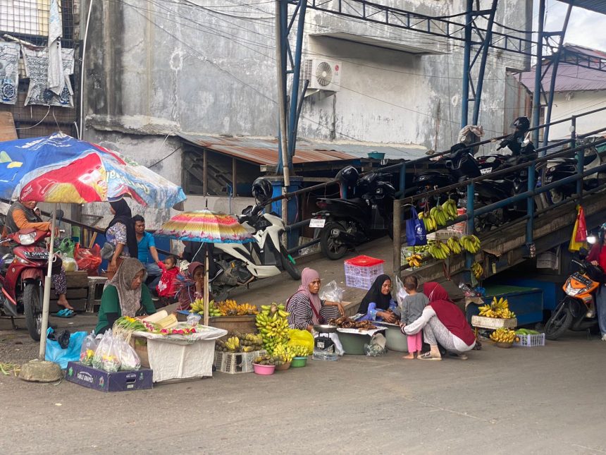 Suasana pasar Segiri Samarinda.