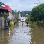 Banjir yang melanda Perumahan Griya Mukti, Jalan. PM Noor, Kota Samarinda.