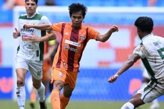Pertandingan Borneo FC Samarinda melawan PSS Sleman.(Ist)