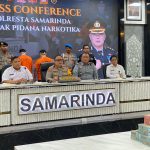 Polresta Samarinda Menggelar Konfrensi Pers Tindak Pidana Narkotika.