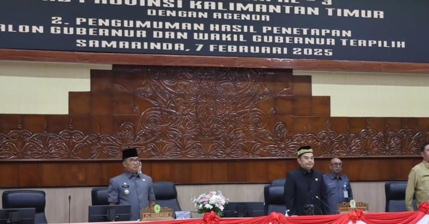 Rapat Paripurna berlangsung di Gedung Utama (B) DPRD Kaltim, Karang Paci, Samarinda, pada Jumat (7/2/2025).(Ist)