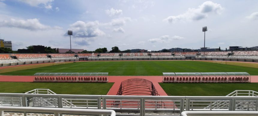 Kondisi terbaru Stadion Segiri Samarinda usai dilakukan renovasi. (Foto: Sekala)