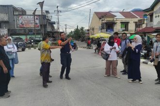 Dishub Kota Samarinda, meninjau lokasi parkir kendaraan di area pasar Segiri Samarinda.