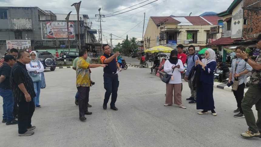 Dishub Kota Samarinda, meninjau lokasi parkir kendaraan di area pasar Segiri Samarinda.