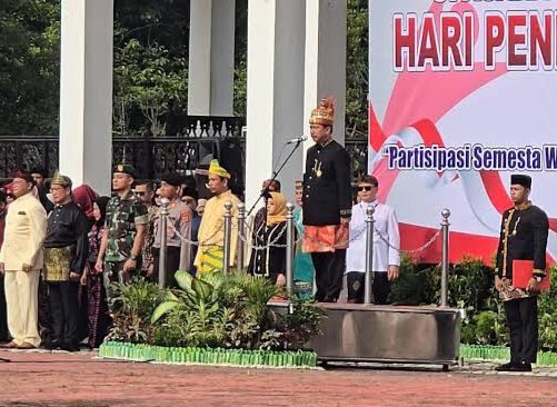Apel Pagi Hardiknas di Kutai Kartanegara (Kukar) pada Jumat (2/5/2025).