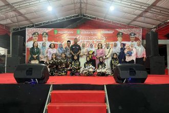 Kegiatan Kelurahan Maluhu di Kecamatan Tenggarong merayakan Hari Ulang Tahun (HUT) ke-55.