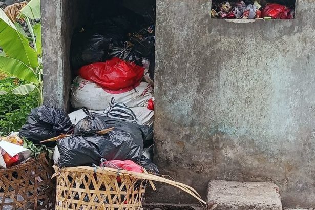 Ilustrasi tempat pembuangan sampah.