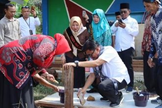 Peletakan Batu Pertama Gedung PAUD Desa Ponorogan